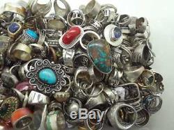 250 Gram Assorted Sterling Silver 925 Ring Lot Wholesale Resale Vintage-now