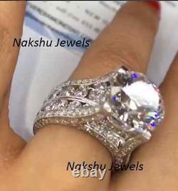 2CT White Forever Round Cut Moissanite Engagement Ring 925 Sterling Silver
