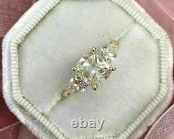 2Ct Cushion Brilliant Cut Moissanite Women's 925 Sterling Silver Engagement Ring