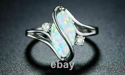 2Ct Marquise Cut Lab Created Fire Opal Classic Women's Ring14K White Gold Plated