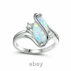 2Ct Marquise Cut Lab Created Fire Opal Classic Women's Ring14K White Gold Plated