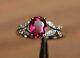 2ct Oval Cut Lab Created Red Ruby Solitaire Weddings Ring 14k White Gold Plated