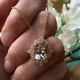 2ct Oval Cut Morganite Diamond Vintage Halo Pendant Necklace 14k Rose Gold Over