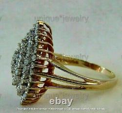2Ct Round Cut Simulated Diamond Engagement Ring 14K Real Yellow Gold Plated