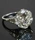 3.20ct Round Brilliant Cut Real Moissanite Engagement Ring 14k White Gold Finish