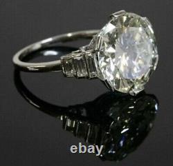 3.20Ct Round Brilliant Cut Real Moissanite Engagement Ring 14K White Gold Finish