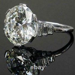 3. Ct Round-Cut Moissanite Moissanite Vintage Engagement Ring 925 Sterling Silver