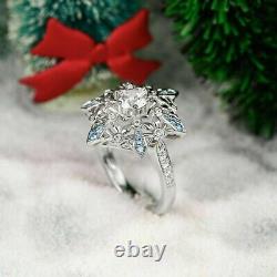 3 Ct Round Cut Simulated Diamond Wedding Vintage Ring 925 Sterling Silver