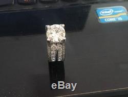 3CT White Moissanite Ring 925 Sterling Silver Vintage Bridal Engagement Ring