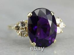 3Ct Oval Cut Lab Created Amethyst Solitaire Engagement Ring 925 Sterling Silver