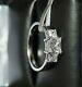 3ct Princess Good Cut Moissanite Women's Engagement Ring 14k White Gold Finish