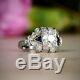 3Ct Round Diamond Vintage Victorian Antique Engagement Ring 14K White Gold Over