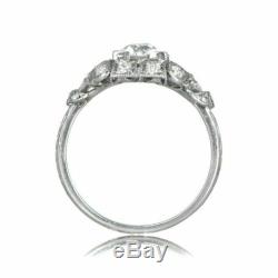 3Ct Round Diamond Vintage Victorian Antique Engagement Ring 14K White Gold Over