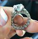 3ct White Forever Moissanite Round Sparkle Engagement Ring 925 Sterling Silver