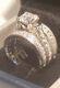4.00 Ct Princess Diamond Engagement Ring Set Antique White Gold Platinum Finish