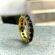 4ct Lab-created Black Moissanite Full Eternity Ring 14k Yellow Gold Plated