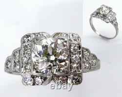 4Ct Round Cut Diamond Edwardian Vintage Antique Women Ring 14K White Gold Finish