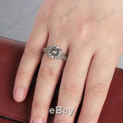 5.25Ct Round Cut Diamond 14K White Gold Finish Solitaire Vintage Engagement Ring