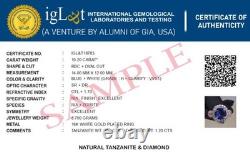 5.80Carat Pear Shape Natural Emerald and Diamond Halo Ring 18K White Gold Plated