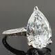 50ct White Pear-cut Large Stone Cz Ring 925 Sterling Silver Jewelry For Women