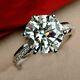 5ct Round Cut Moissanite Solitaire Engagement Ring 925 Sterling Silver