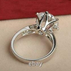5CT Round Cut Moissanite Solitaire Engagement Ring 925 Sterling Silver