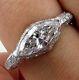 5ct East West Marquise Cut Diamond Vintage Engagement Ring 14k White Gold Over