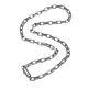 6.5mm 925 Sterling Silver Rectangle Link Necklace Mens Vintage Punk Jewelry Gift