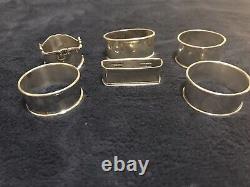 (6) Vintage Sterling Napkin Rings
