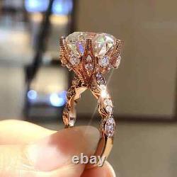 8X8 MM Vintage Luxury Moissanite 925 Sterling Silver Engagement Women Rings