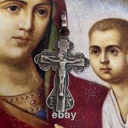925 Sterling Silver Cross 2.1 Classic Vintage East European #1910