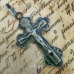 925 Sterling Silver Cross 2.1 Classic Vintage East European #1910 925 Sterling Silver Cross 2.1 Classic Vintage East European #1910