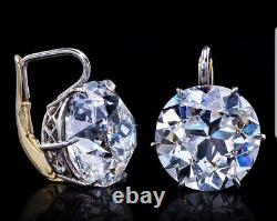 925 Sterling Silver Earrings Cubic Zirconia OEC Vintage tyle Women's