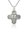 925 Sterling Silver Four Way Cross Necklace