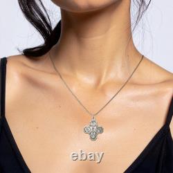 925 Sterling Silver Four Way Cross Necklace