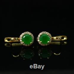 925 Sterling Silver Handmade Authentic Turkish Vintage Style Emerald Ladies Set