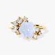 925 Sterling Silver Hexagon Opal Statement Vintage Engagement Delicate Wife Ring