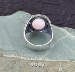 925 Sterling Silver Opal Stone Ring Handmade Men's Jewelry Vintage Gift