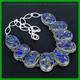 925 Sterling Silver Oval Copper Sodalite Gemstone Vintage Chain Necklace Jewelry