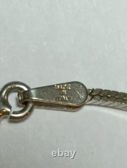 925 Sterling Silver Relios Carolyn Pollack Vntg Malachite Turtle Pendnt Necklace