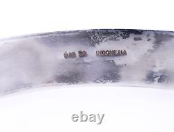 925 Sterling Silver Ribbon Swirl Cuff Bracelet MSRP $300 Handmade Vintage