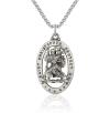 925 Sterling Silver Saint Christopher Medal Necklace
