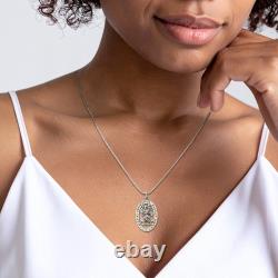 925 Sterling Silver Saint Christopher Medal Necklace