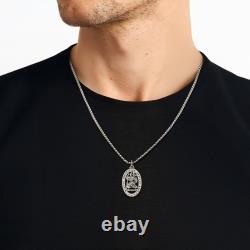 925 Sterling Silver Saint Christopher Medal Necklace 925 Sterling Silver Saint Christopher Medal Necklace