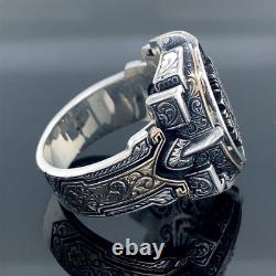 925 Sterling Silver Silver Seal Of King Solomon Signet Ring