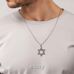 925 Sterling Silver Star of David Necklace