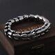 925 Sterling Silver Viking Ouroboros Vintage Punk Bracelet With Wooden Box 12mm