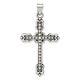 925 Sterling Silver Vintage Budded Cross Necklace