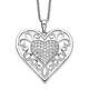 925 Sterling Silver Vintage Cz Heart Necklace For Daughter 18 Inch