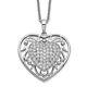 925 Sterling Silver Vintage Cz Heart Necklace For Granddaughter 18 Inch